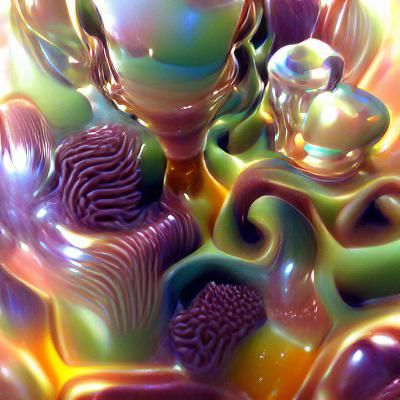 Psychedelic Blown Glass Maze in Space