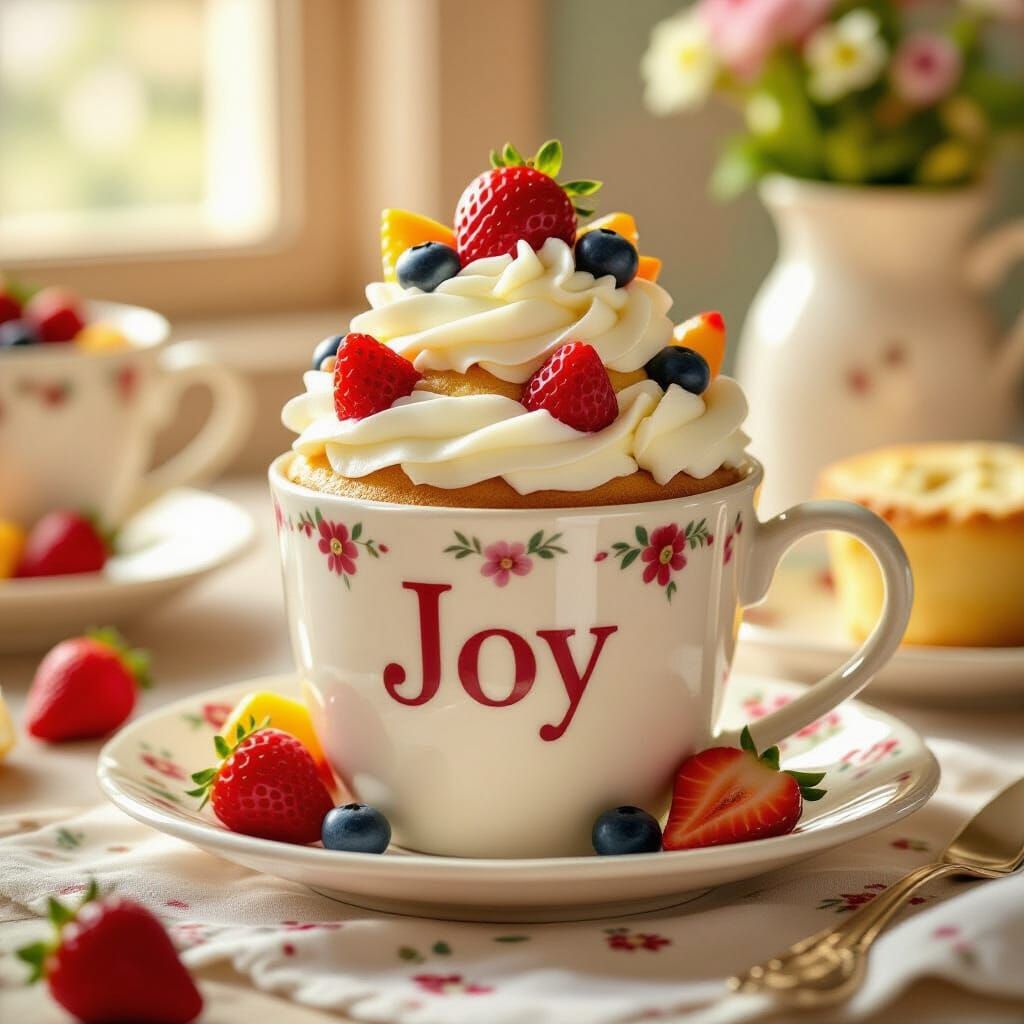 Emma Bridgewater Joy Mug with Cake and Fruit