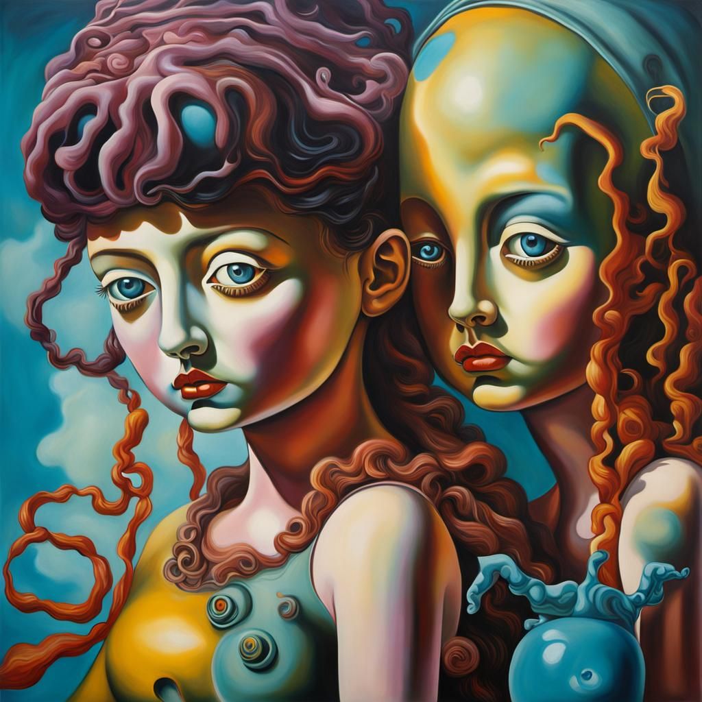 Surreal Future: Melting Dolls in Dali Style