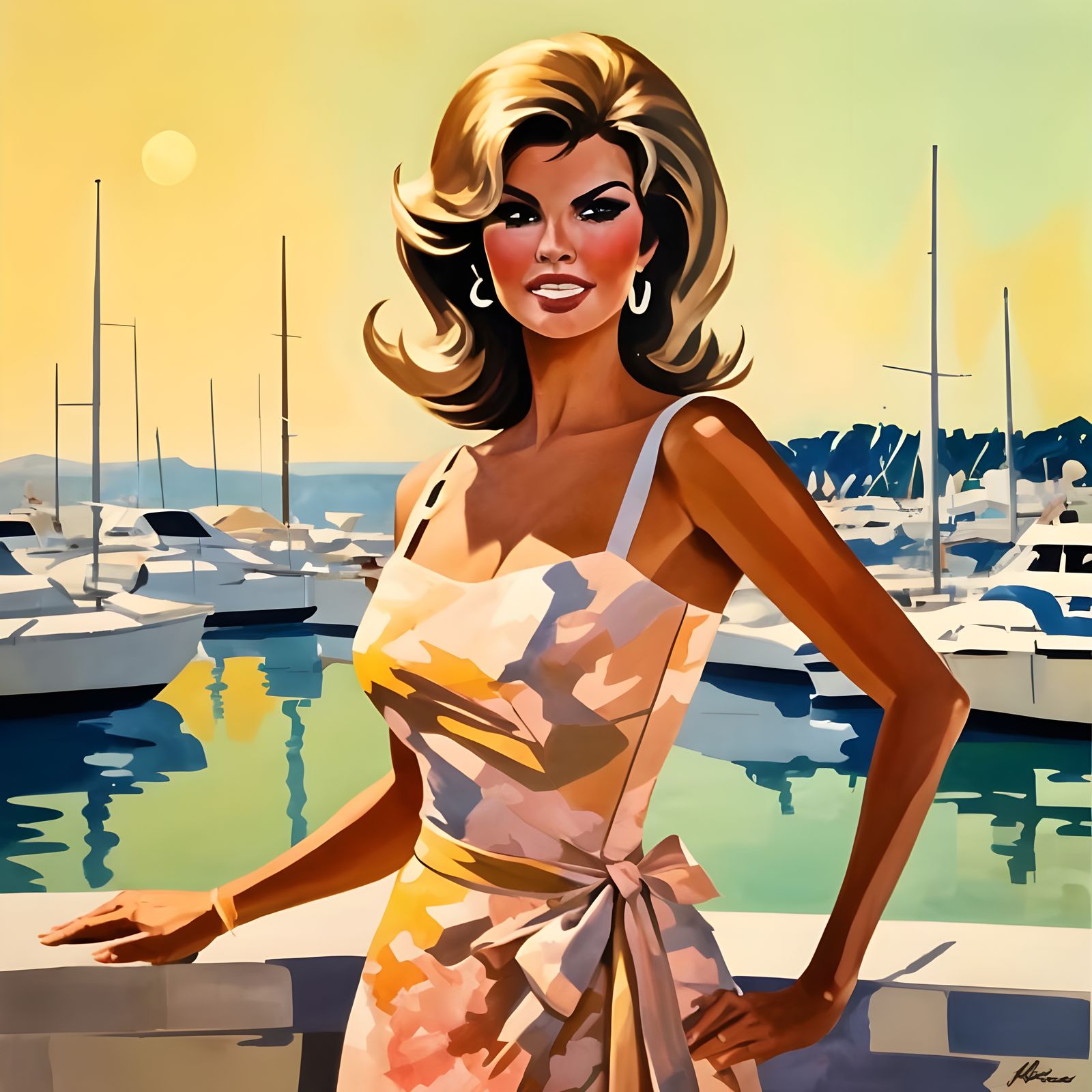 Raquel Welch at 1960s Marina Sunset