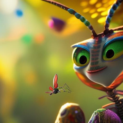 Hyperrealistic Bugs Life Concept Art