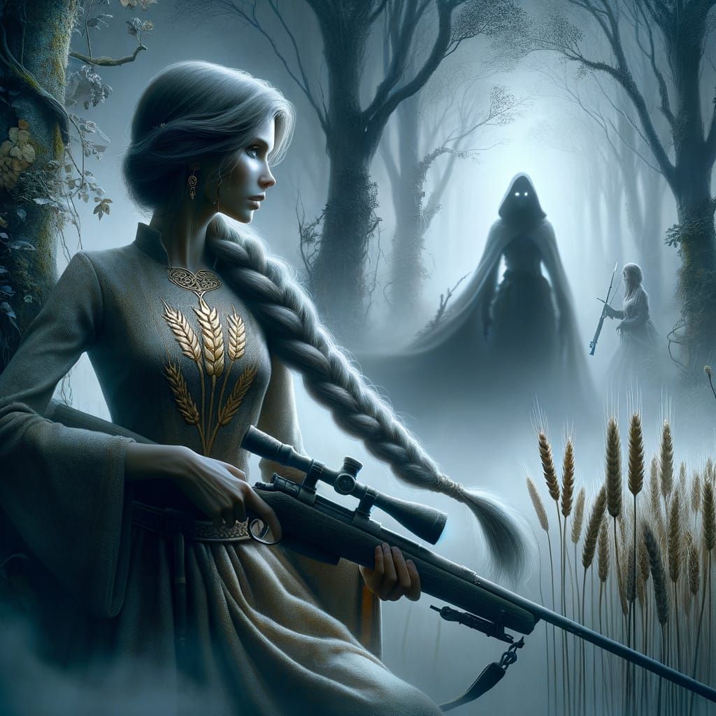 Female Sniper in Mystical Forest Book Cover