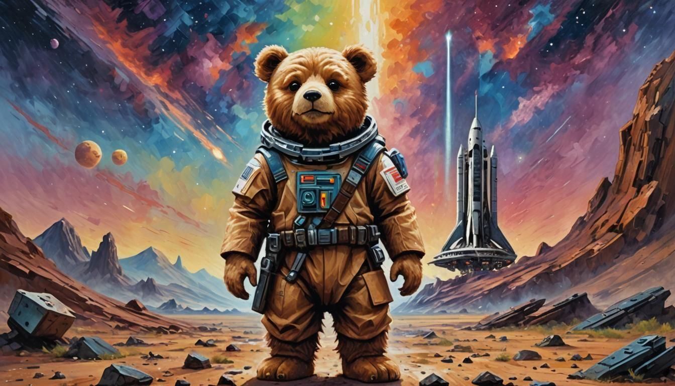 ''STAR WARS'' Rebellion Fighter Pilot Jek Tono Porkins Waits for Flight Orders on Yavin 4, Theme Teddy Bear.