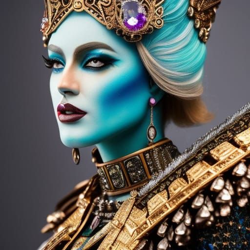 Stone Gem Valkyrie in Oil Painting Style