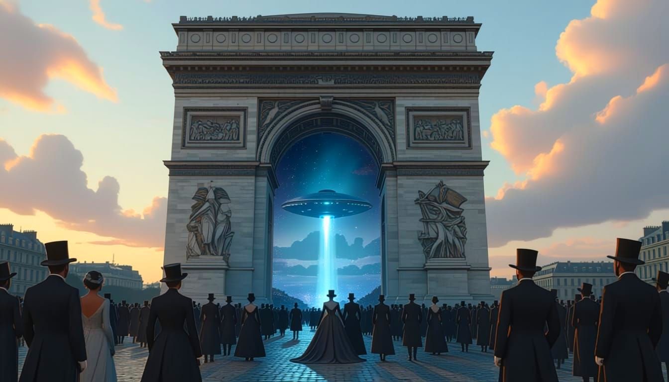 Arc de Triomphe: Alien Encounter in 19th Century Paris