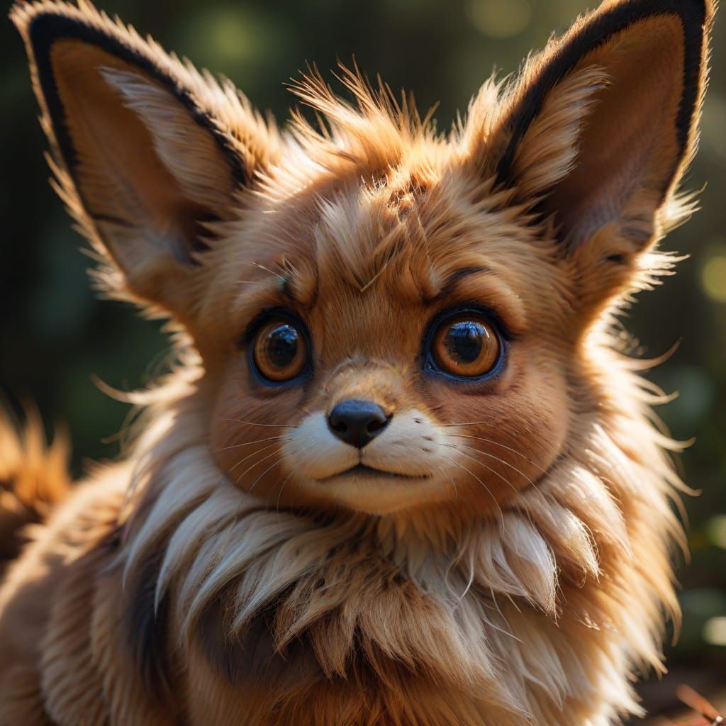Gentle Eevee Portrait in Warm Light
