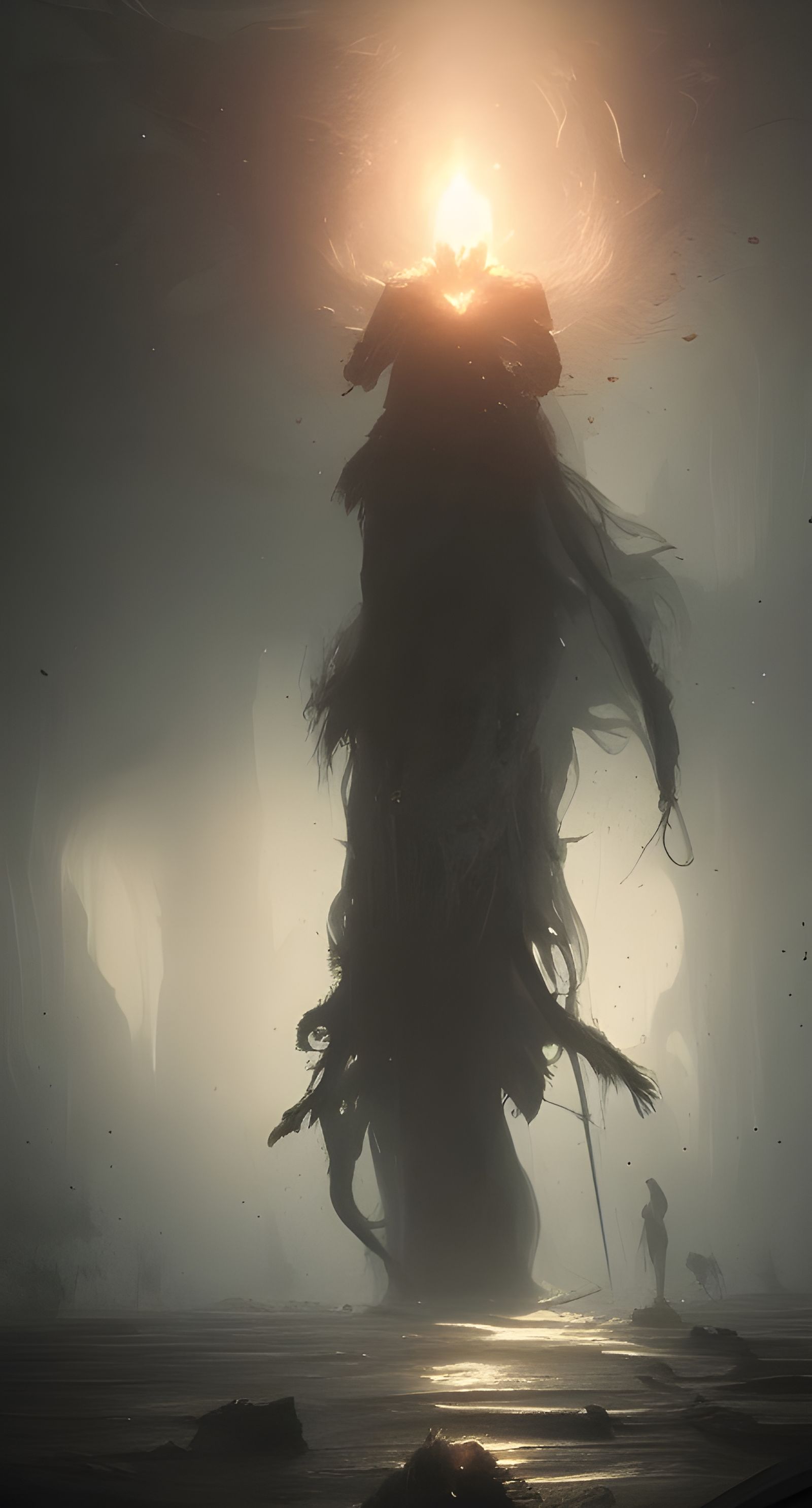 Dark Fantasy Ghost in Dynamic Lighting
