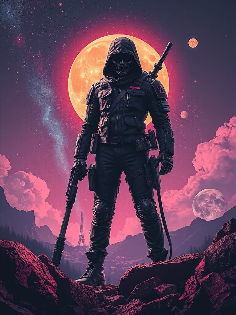 Cyberpunk Grunge Apocalypse Album Cover