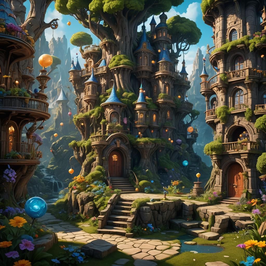 Carlos in Wonderland: Detailed Matte Painting