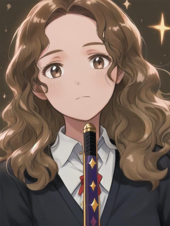 Young Witch with Wand at Magic School