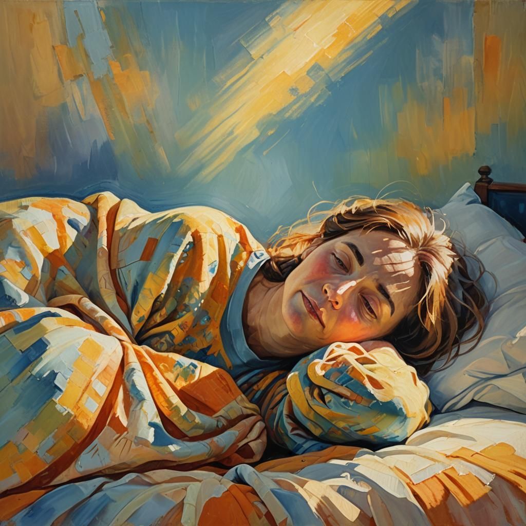 Impressionist Woman Asleep in Sunlight