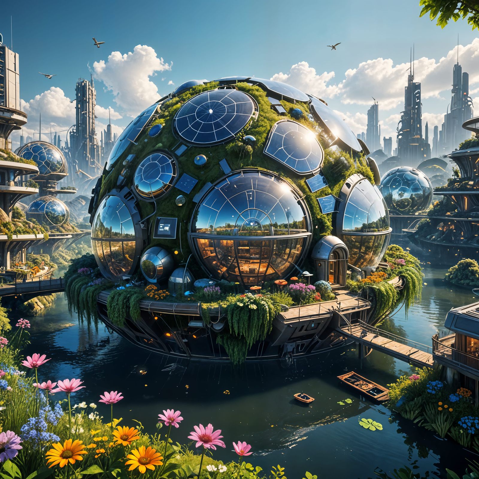 Solarpunk Settlement