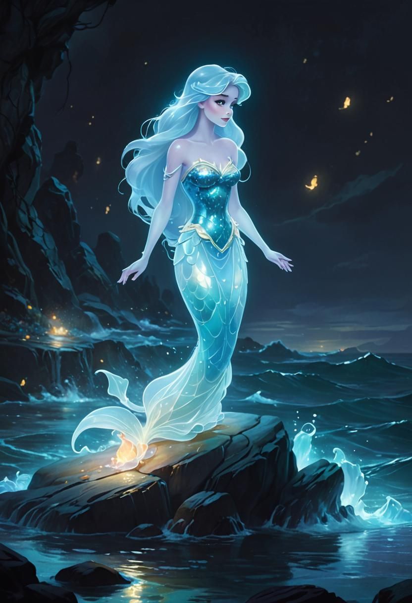 Ghostly Ariel in Ethereal Fantasy Art