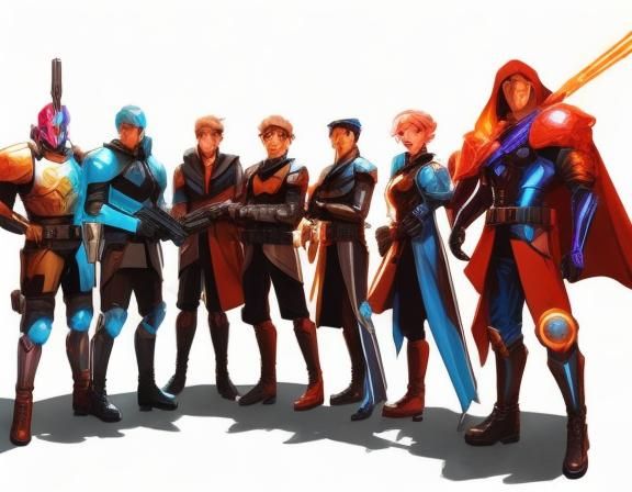 Star Warrior Heroes in Space Opera RPG Style