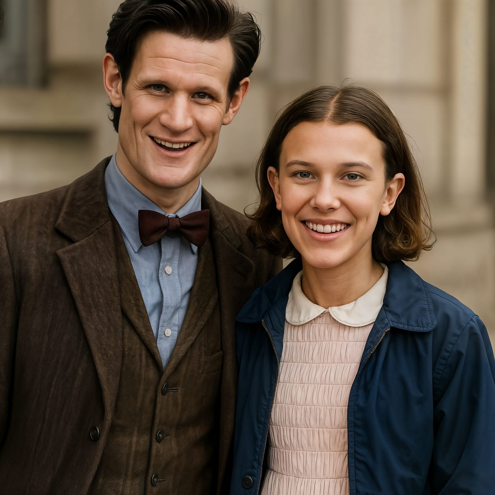 Doctor Who and Eleven Meet Happily