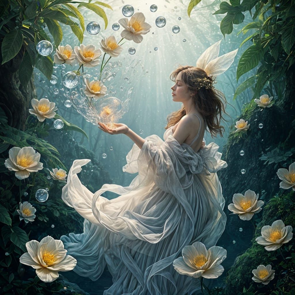 Enchanted Rivernimf in Majestic Aquatic Realm