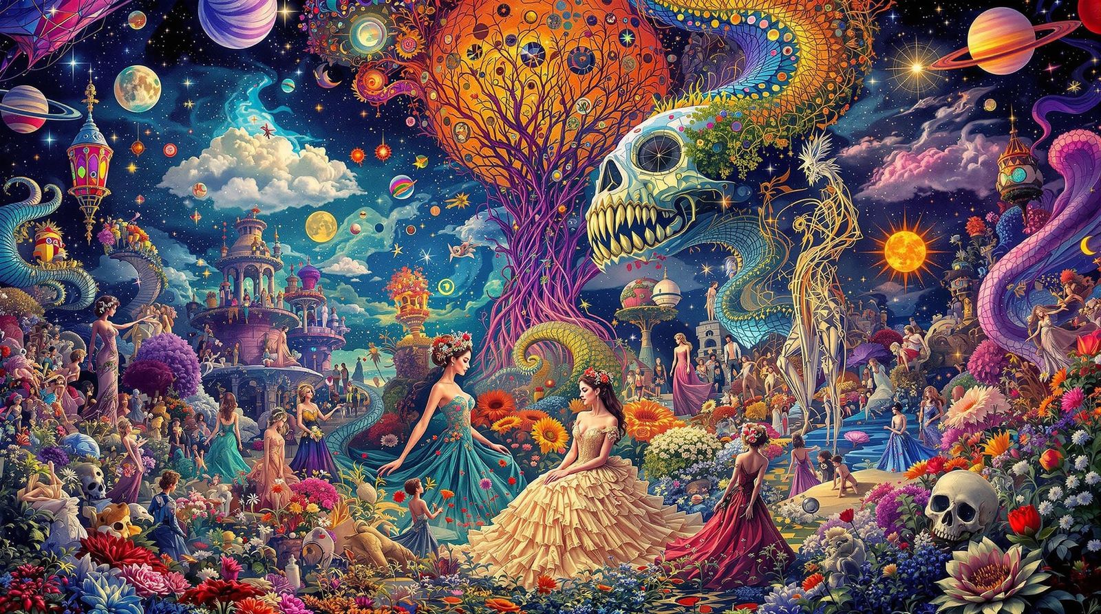 Surrealistic Tapestry of Life and Death