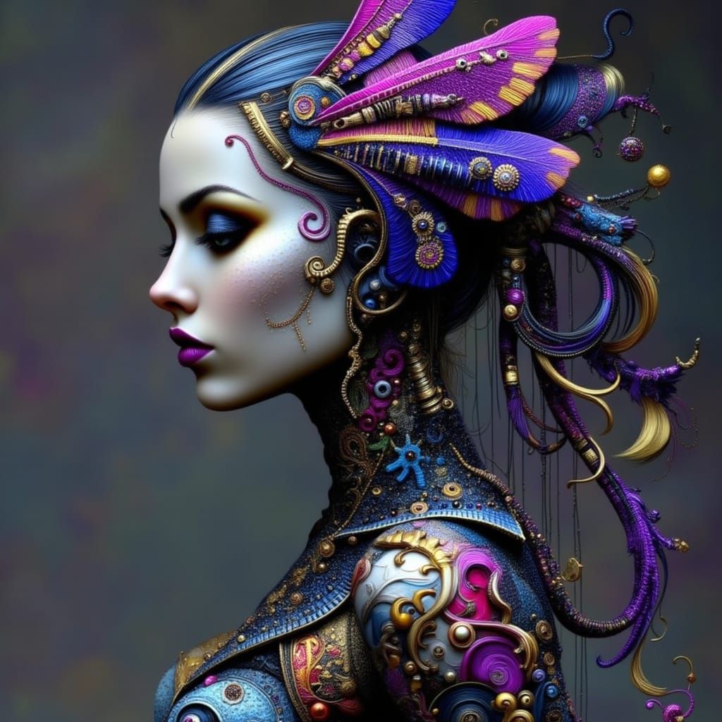 Steampunk Laser Printer Girl