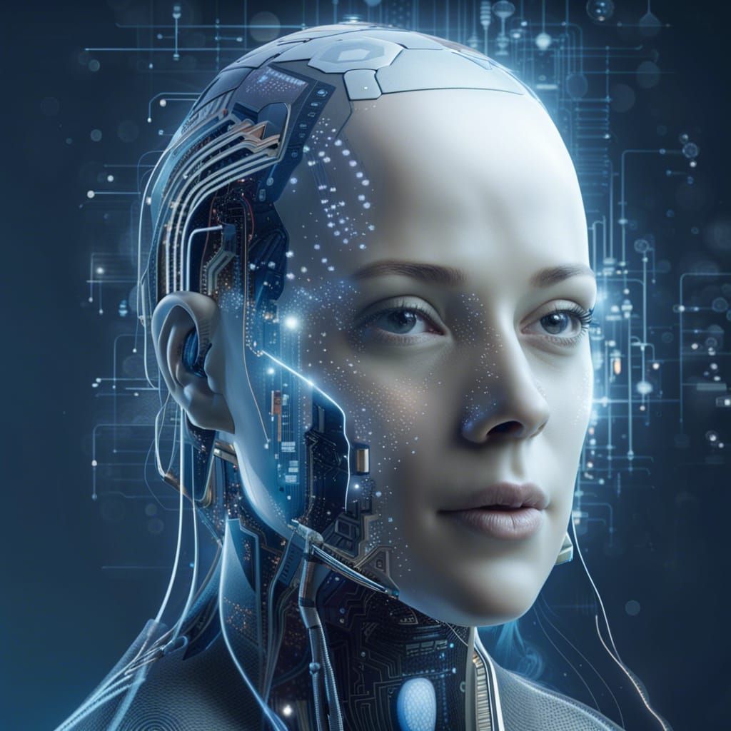 Futuristic AI Self-Portrait: A Vision of Tomorrow