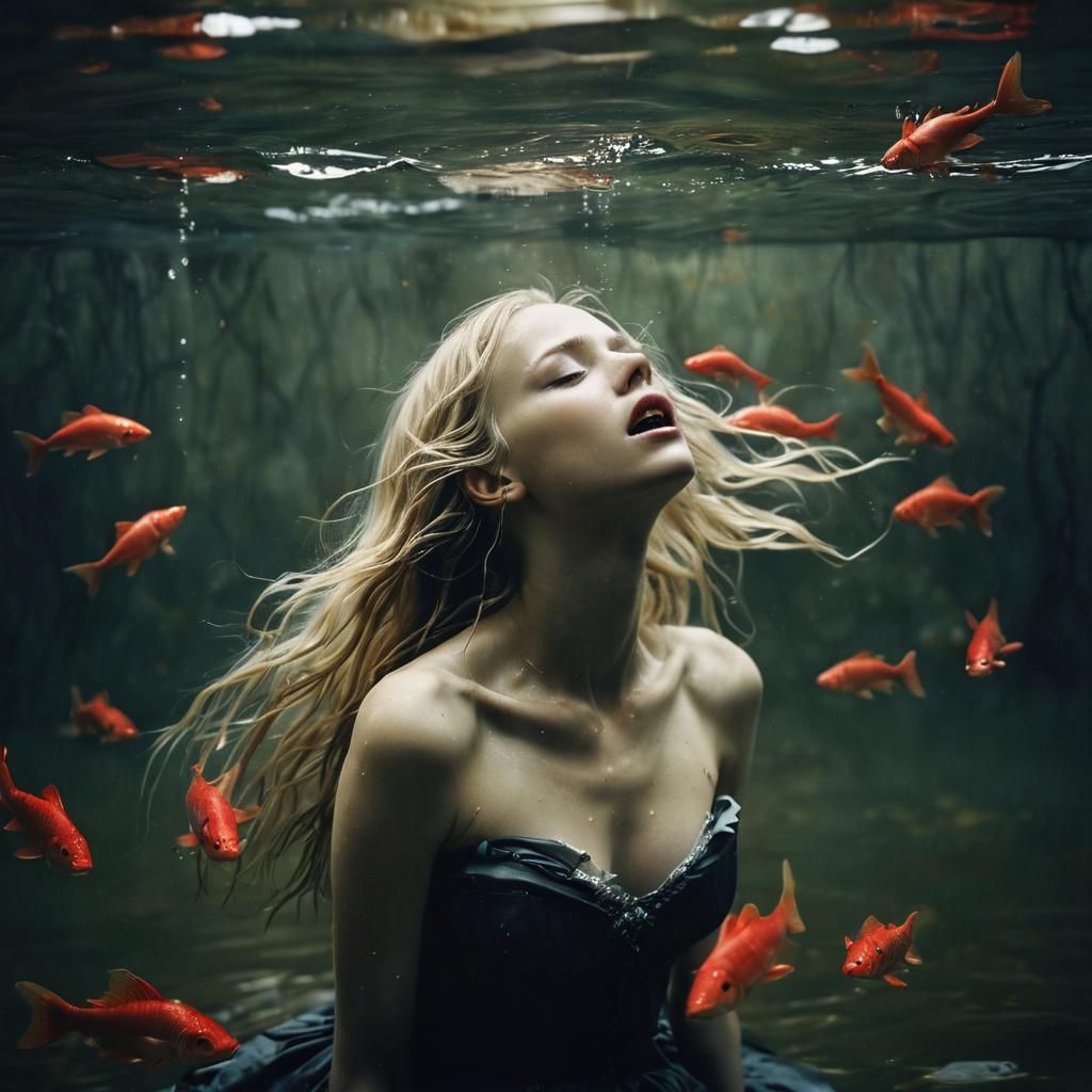 Surreal River Portrait of Heartbreak and Anger