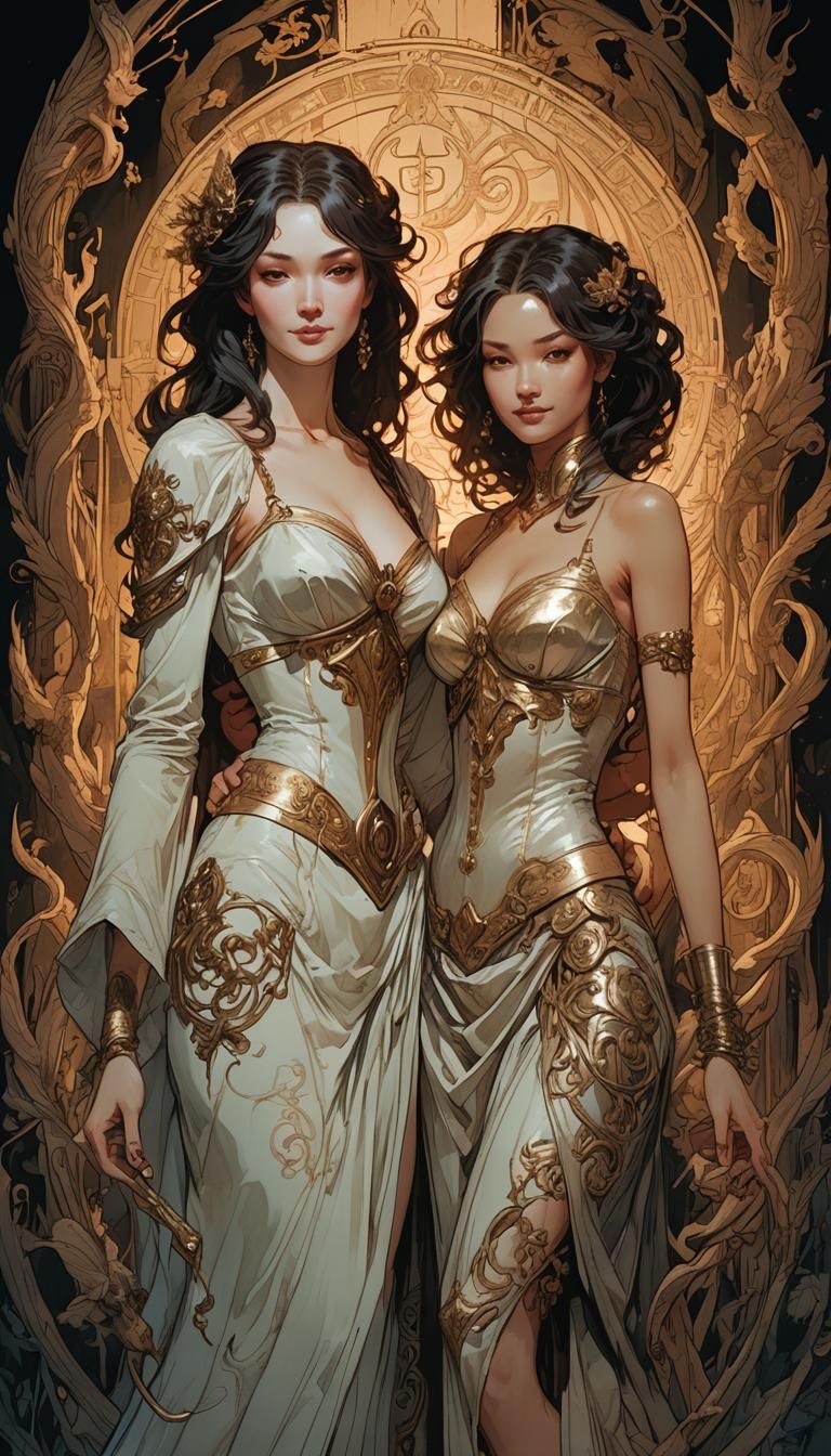 Sapphic Spell: Dark Fantasy Erotic Art