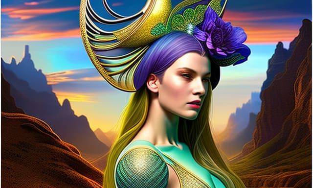 Gaia and Her Lover: Art Nouveau Earth Art