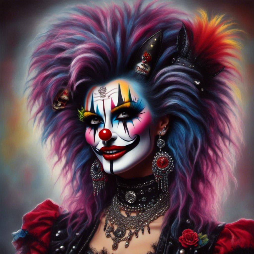 80s Goth Clown Rockstar