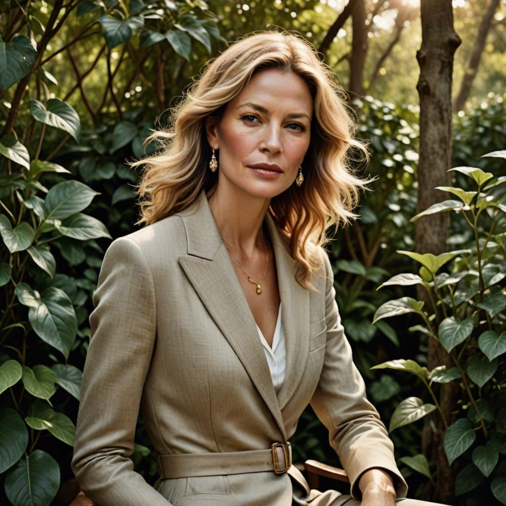 Elegant Woman in Rustic Chic Nature Setting