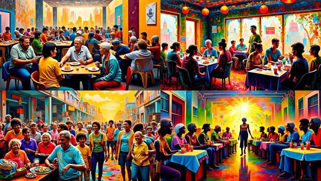 Community Club in Dystopian Resistance Art