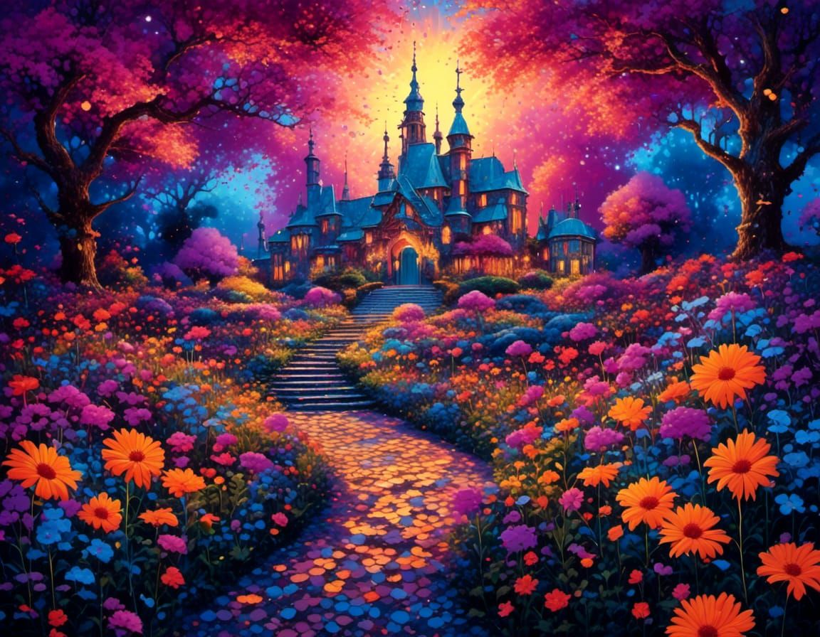 Blacklit Neoflower Fantasy