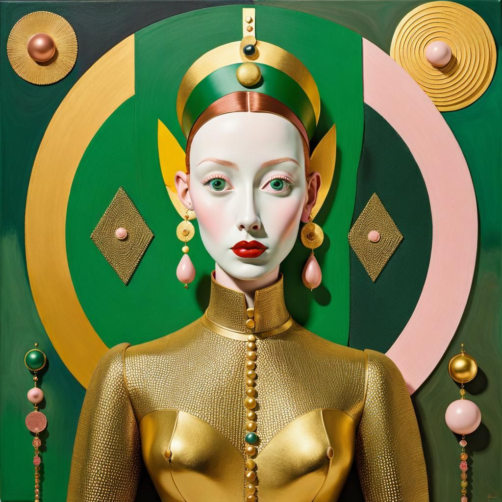 Avant-Garde Portrait of a Woman in 3D