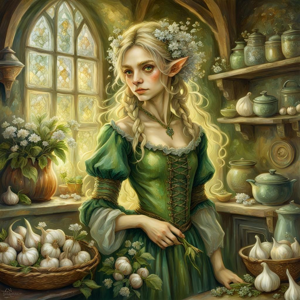 Goblin girl in the kitchen