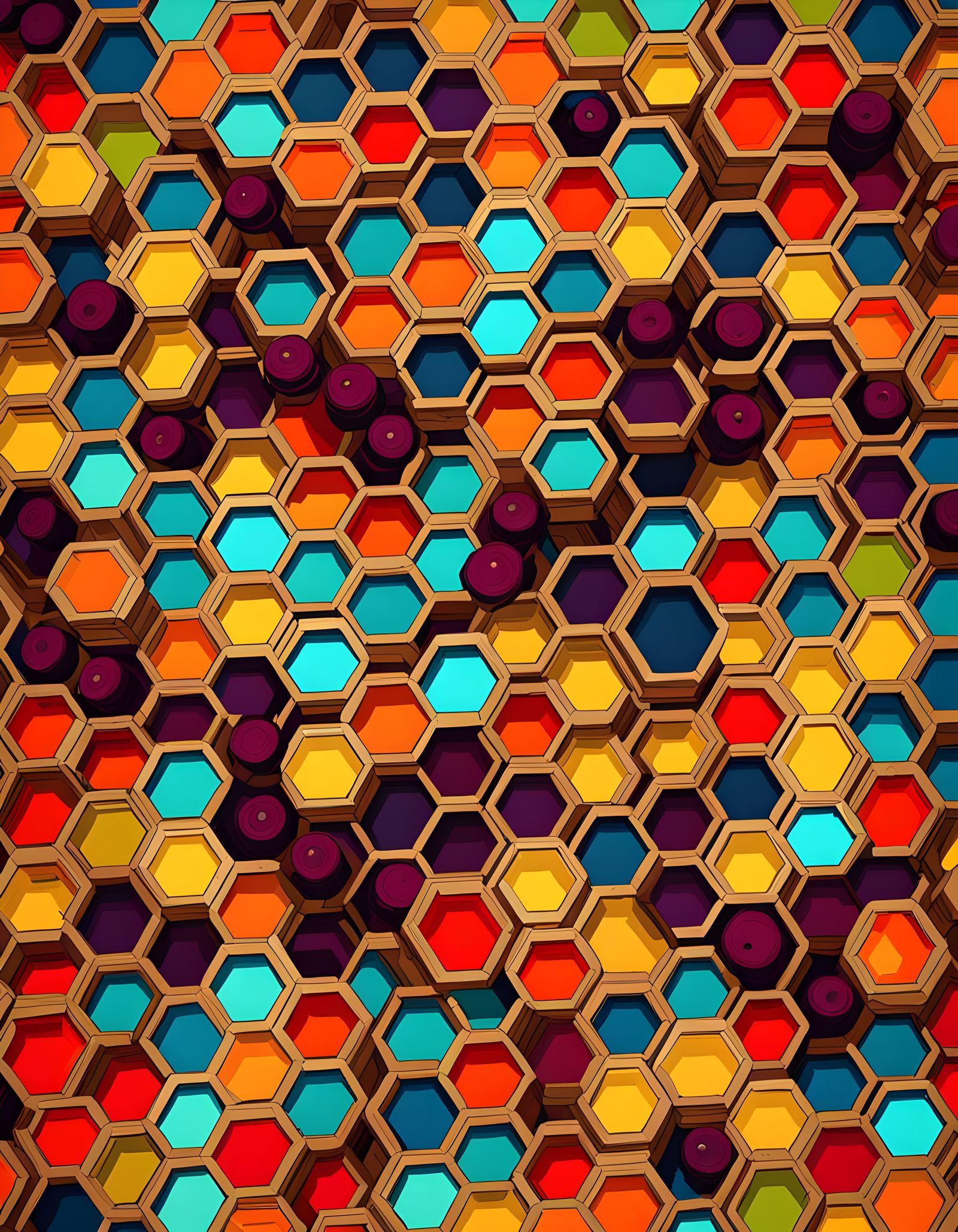 Pop Art Wine Bottles in Bold Neon Colors