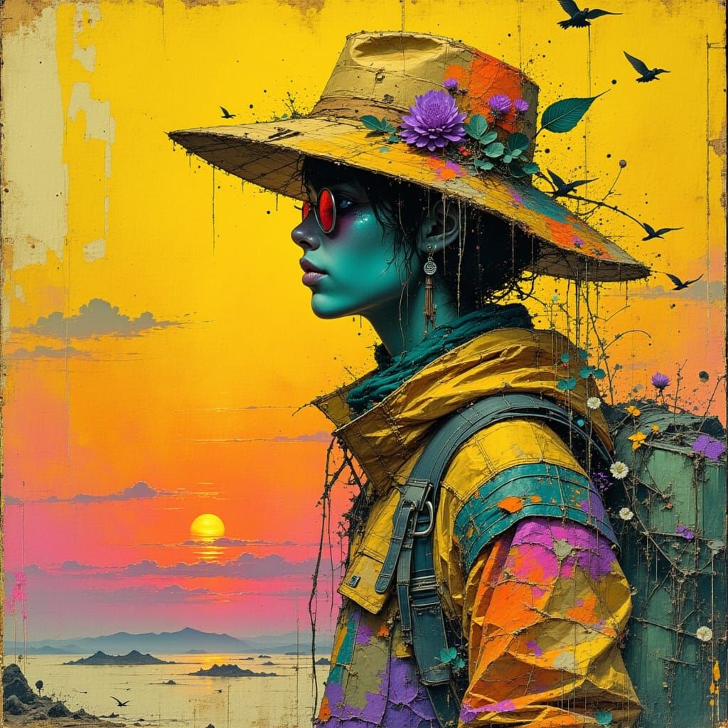 Desert Wanderer in Seapunk Technozen Style