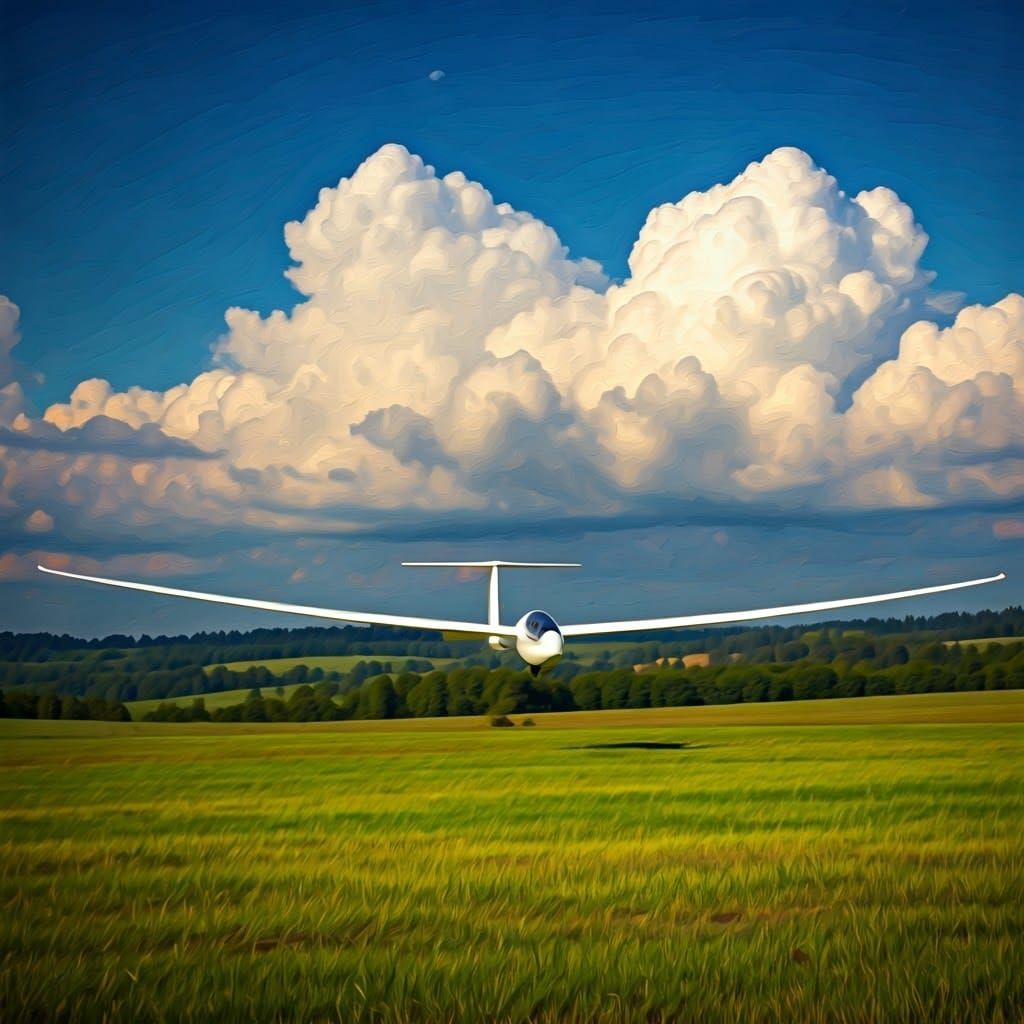 Glider Touches Down: A Digital Matte Painting