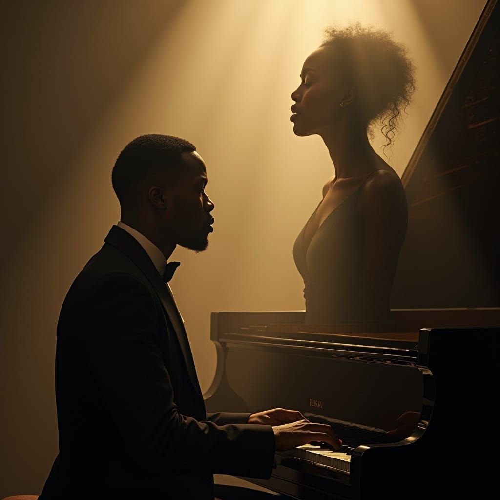 Soulful Reflection in Golden Light