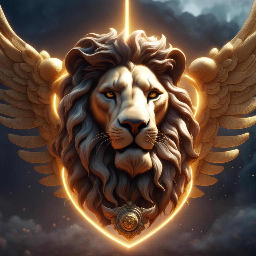 Lion with Halo: Detailed Matte Painting