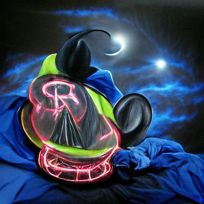 Sorcerer Cartoon Character with Magic