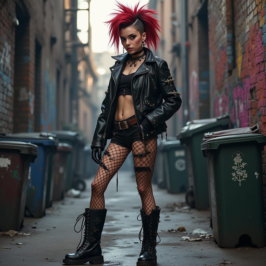 Rebel Snow White in Cyberpunk Style