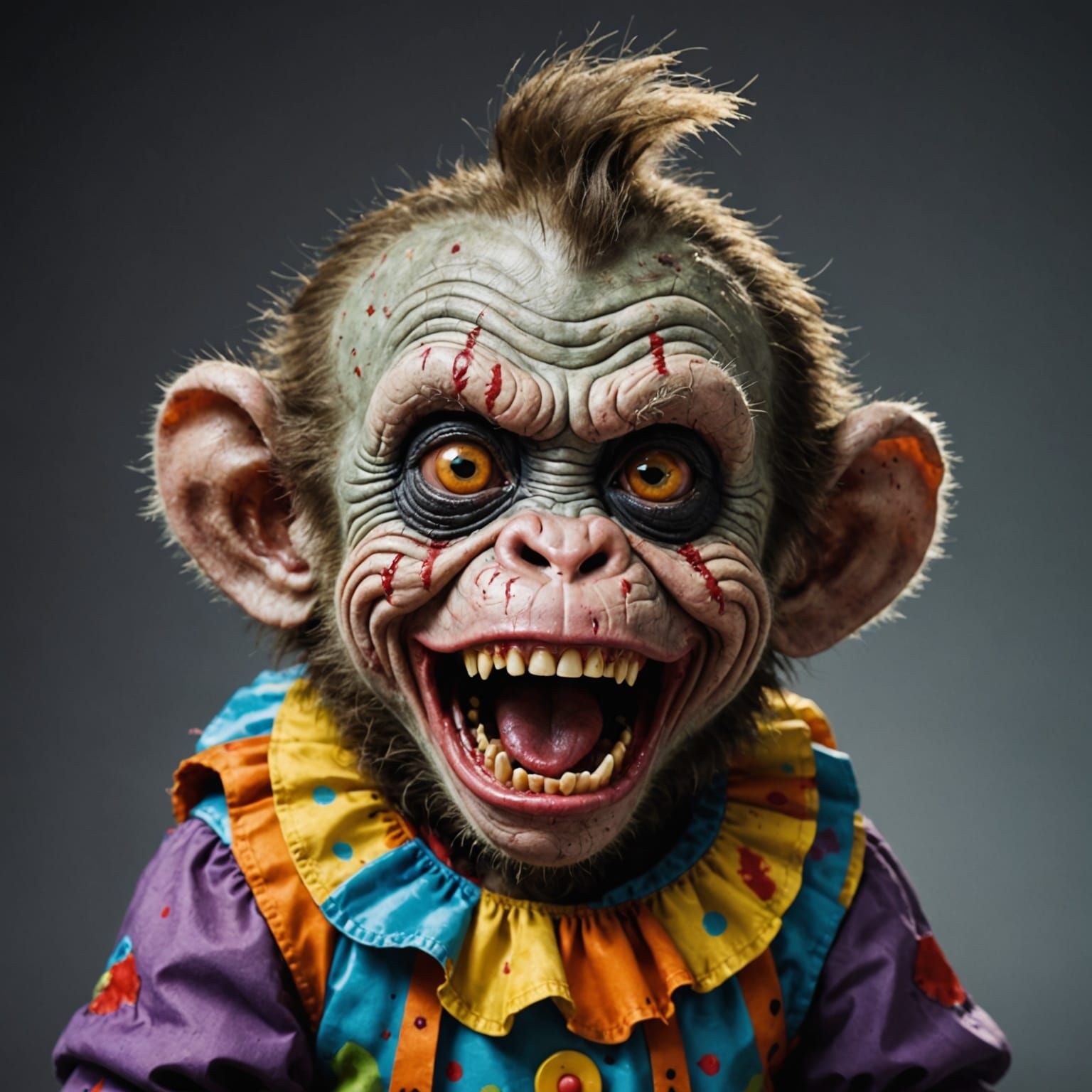 Fierce Primate Creature Unleashes Long, Wicked Tongue