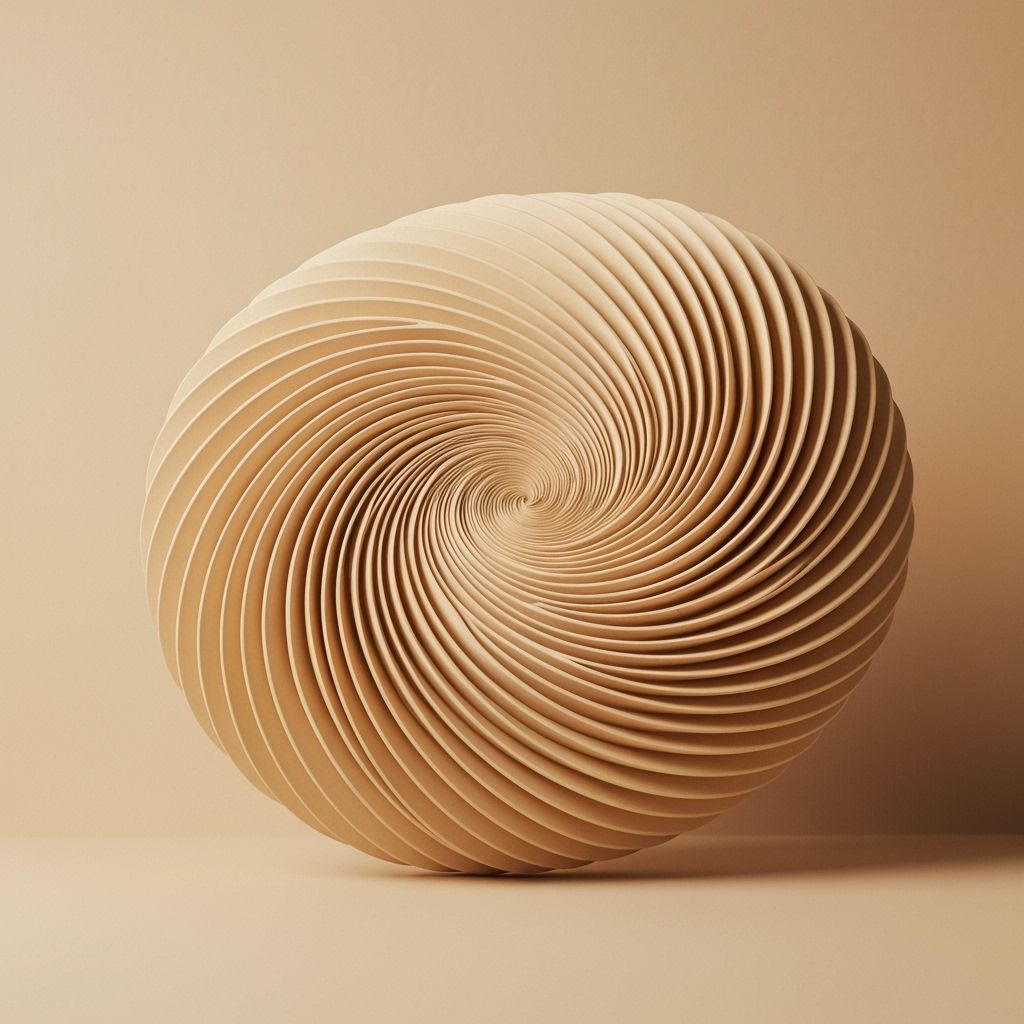 Baroque Origami Sculpture in 8K Resolution