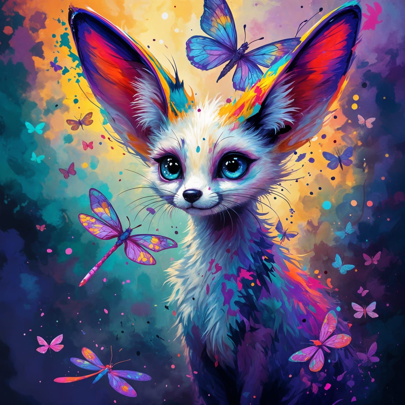 Fennec Fox in a Fantastical Realism Style