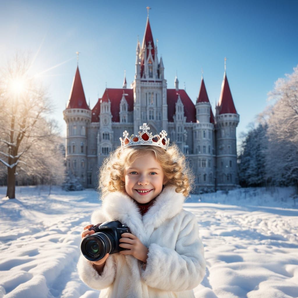 Hyper-Realistic Portrait of a Blonde Girl with Corkscrew Hai...