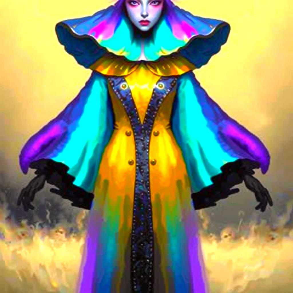 Mysterious Figure in Dreamlike Surrealist Landscape