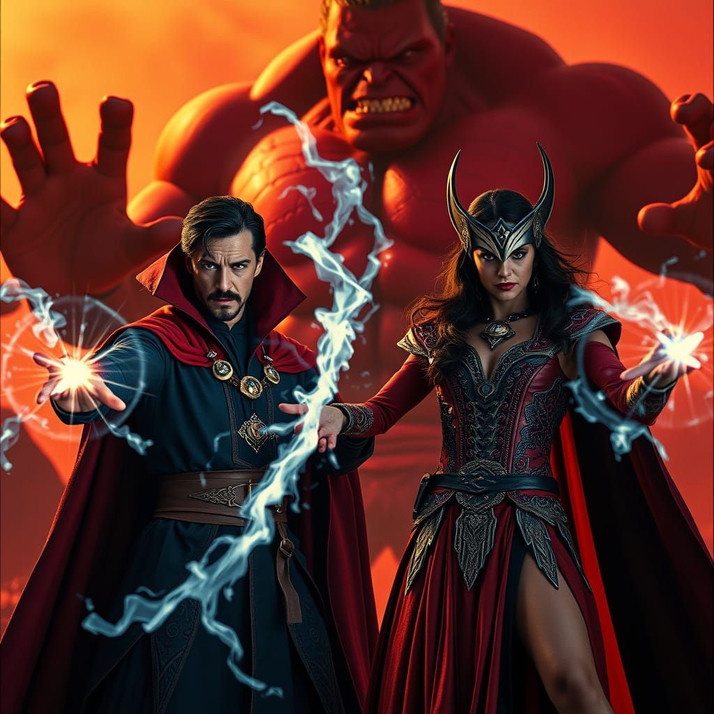 Doctor Strange and Zatanna Zatara on Mars