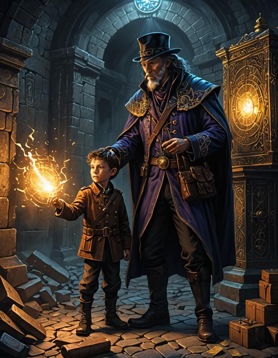 Safecracker and Apprentice: Eldritch Fantasy Art