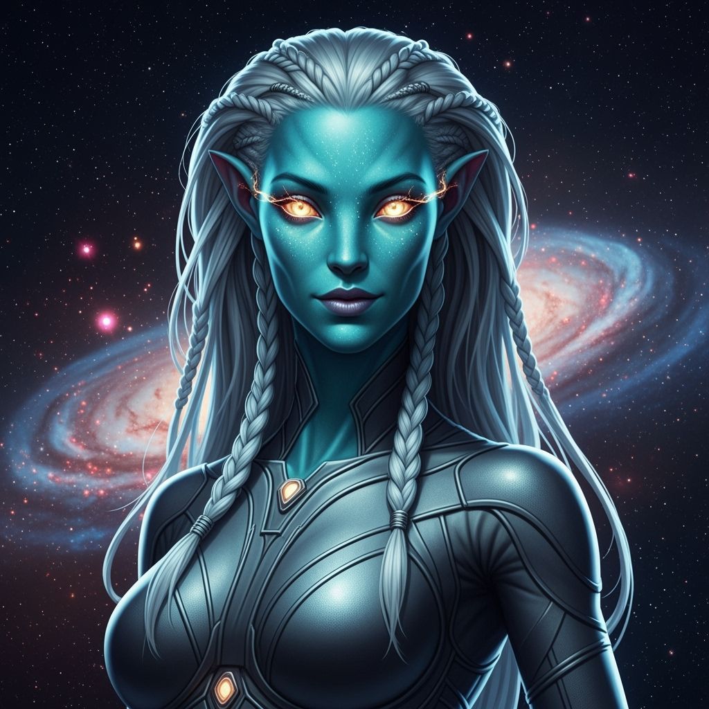 AI Generated Female Humanoid Alien
