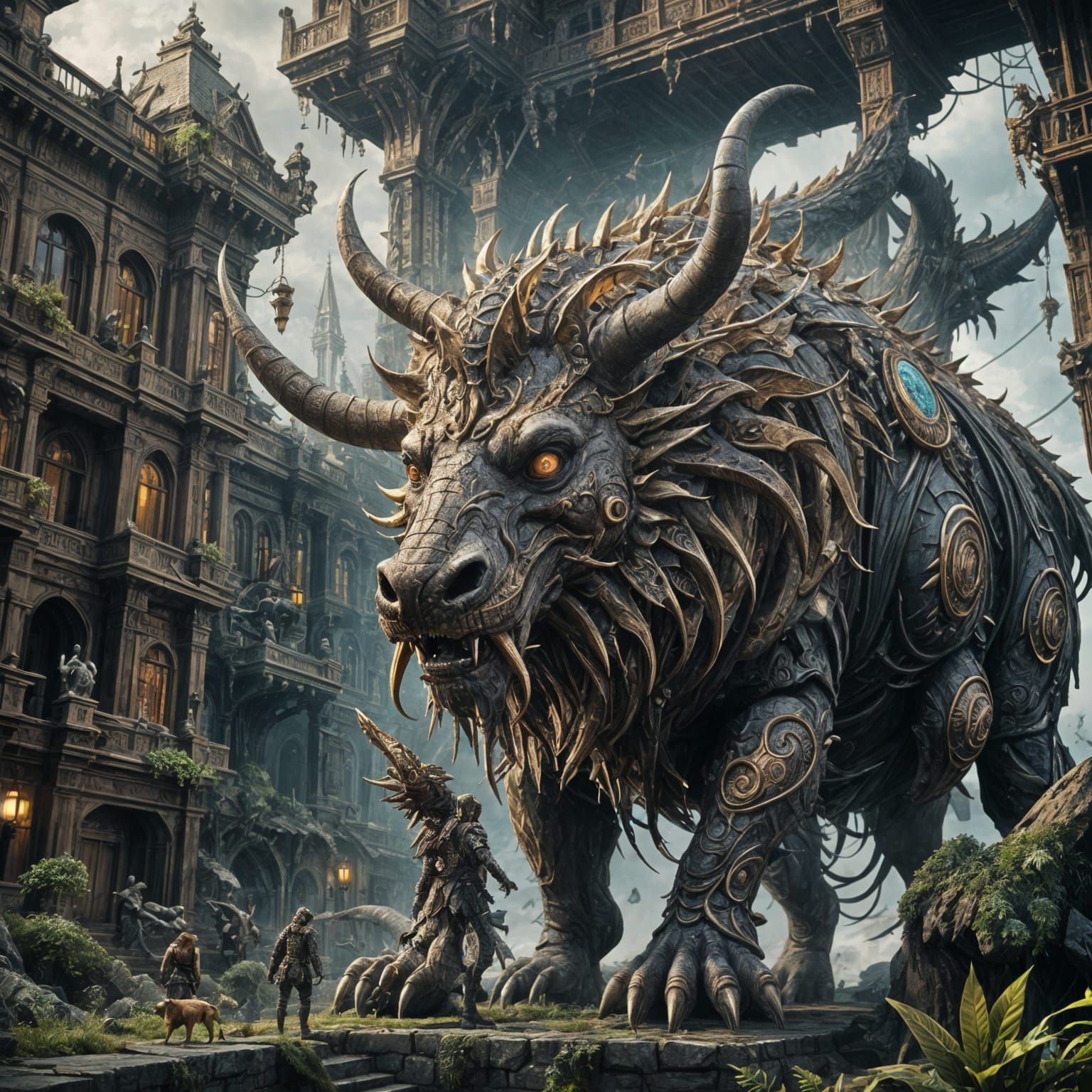 Epic Cinematic Imaginary Creature in Maximalist Digital Styl...