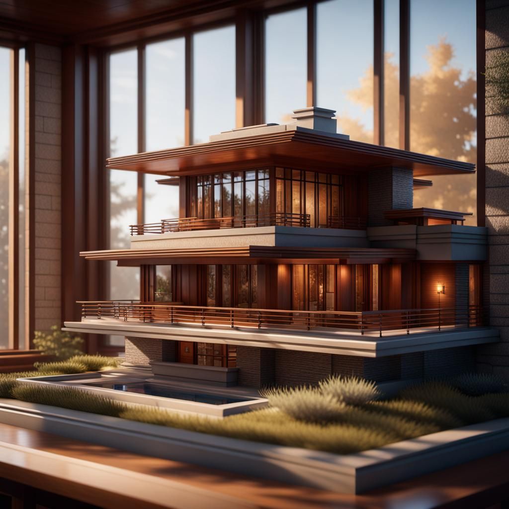 Miniature Frank Lloyd Wright House: 3D Game Cinematic