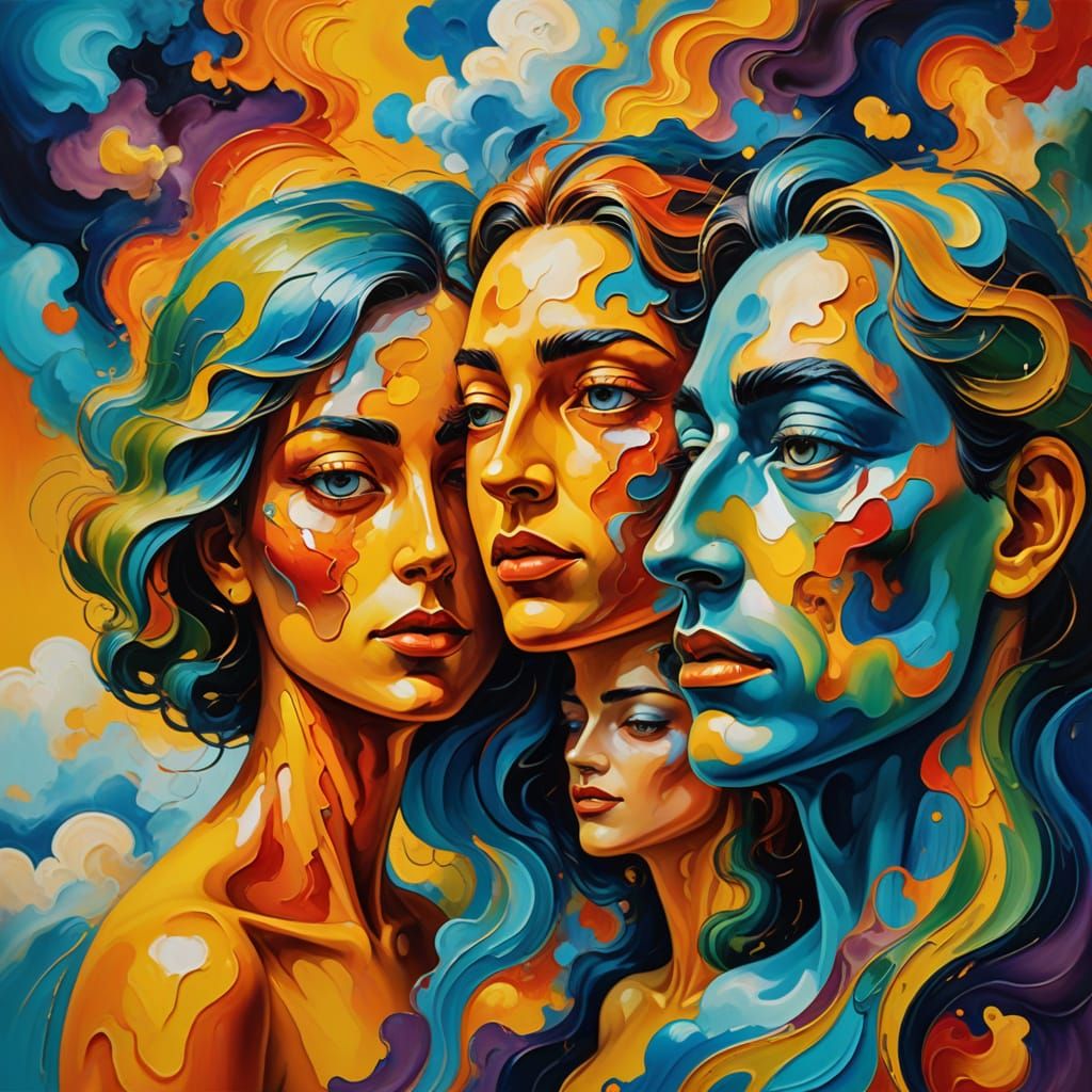 Surreal Figures in Dreamlike Fauvist Expressionism